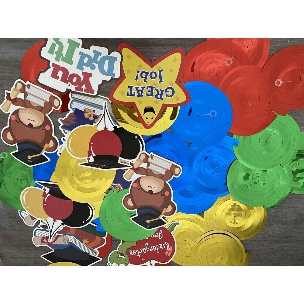 Kindergarten Graduation Hanging Swirls Party Decorations -Preschool 25 CT